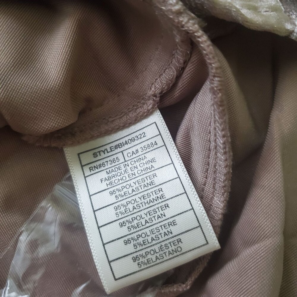 Bb Dakota womens Mini Skirt Size Small Velvet wrap Pale Gold Color Ruffle New - Picture 14 of 16